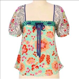 Anthropologie Fei Flores Peasant Blouse - 4
